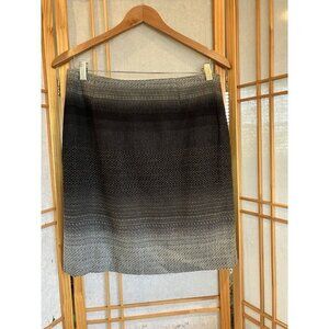 Amanda and Chelsea Nordstrom Women's Black & Gray Ombré Tweed Skirt, Size 8